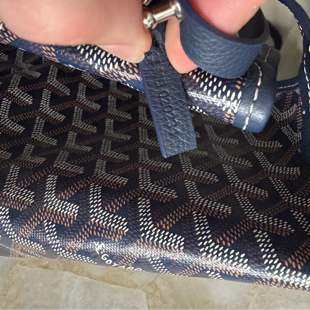 Auth Goyard St. Louis PM dark blue bag - Picture 2 of 9